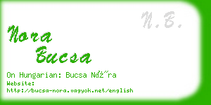 nora bucsa business card